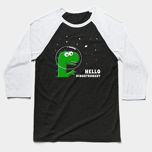 Cute Astronaut dinosaur. Baseball T-Shirt by KIDS APPAREL